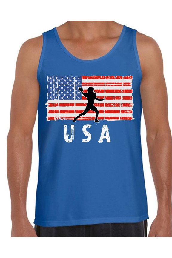 American Football USA Men Tank Top Stripes and Stars Patriotic Men Shirt United States of America Pro America Tank for Men Made in the USA American Flag Men Top USA Pride