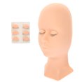 thumbnail image 3 of EeaseMX 1 juego de maniquí para mostrar pestañas, párpados, molde de cabeza extraíble, cabeza de práctica de maquillaje, 3 of 7