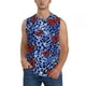 thumbnail image 1 of Fotbe Abstract Colorful Butterflies Men's Camiseta sin Mangas Estampada para Hombres, Playera Casual para Gimnasio, Entrenamiento, Playa-Medium, 1 of 7