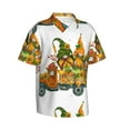 thumbnail image 2 of Daiia Thanksgiving Truck Hawaiian Shirt for Men Gentle Cotton Regular Short Sleeve Casual-Medium, 2 of 9