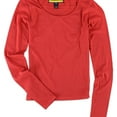 thumbnail image 4 of Aeropostale Womens Crochet Back LS Embellished T-Shirt, Red, Juniors, Large, 4 of 5