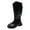 Black, variant on XIMIN Teen Girls Knee High Fashion Riding Boots Zipper Snow Boots Shoes Outdoor Warm Non Slip Knee High Boots Cosplay Pirate Boot (5-5.5 Years, White)