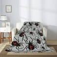thumbnail image 2 of Disketp Spiders Cozy Flannel Fleece Throw Blanket: Has a velvety texture for All Seasons - Perfect for Women, Men, & Kids"80"x60", 2 of 6