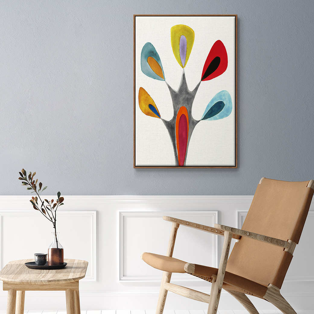 Magic Tricks II Framed Premium Gallery Wrapped Canvas - Ready to Hang - 27 x 41 - Walnut Floating Frame