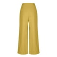 thumbnail image 5 of BLOCLOALO Baggy Pants Flowy Pants Work Pants Women High Waisted Wide Leg Trousers Work Outfits Loose Pants Lounge Pants Comfortable Pants Yellow L, 5 of 6