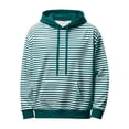 thumbnail image 4 of oqasdz Sweatshirts for Men Festival Striped Long Sleeve Hooded Pullover with Front Pocket Holiday Streetwear Comfort Cozy Casual Outdoor, 4 of 5