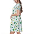 thumbnail image 2 of Balery Pineapple Pattern Womens Dresses Loose Short sleeve Sundresses Swimsuit Coverup 2025 Summer Casual Dress for Women - A-Line Swing Dress, 2 of 6