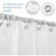 thumbnail image 4 of Shower Curtain Transparent,Mould Proof Resistant Waterproof,EVA Weighted Hem(3 Magnets) Andstainless 12 Hooks,thickness 13mm,71 x 71 Inch,Cobblestone, 4 of 4