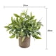thumbnail image 5 of 2 miniplantas artificiales en maceta para interior y exterior, adorno para boda Hojas+Desmodium, 5 of 9