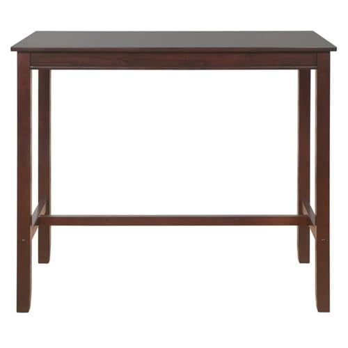 42" Wood Bar Height Pub Table in Brown