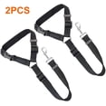 thumbnail image 3 of Sherry 2 Packs Dog Cat Safety Seat Belt Strap Dog Car Harness Car Headrest Restraint Adjustable Nylon Fabric Dog Restraints Vehicle Seatbelts Harness, 3 of 7