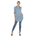thumbnail image 1 of White Mark Women's Classic Button-Down Tunic Top, 1 of 6