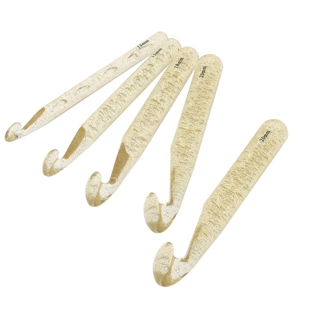 de 5 Piezas Grandes de Ganchos de , Agujas de Ganchos de para Suéter, Alfombras de , Chal, Bufanda, Tejido de Tejer 12mm Hugo Set de ganchillo de oro