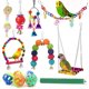 thumbnail image 1 of Jaula De Juguetes Para Pájaros, Juguete Para Columpio, Campana Para Masticar, Pájaros, Juguetes Para Periquitos Pequeños, Conures, Cacatúas, Guacamayos 14 Uds. seitruly PT002125-00, 1 of 6