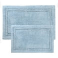 thumbnail image 5 of Cotton Solid 2-Piece Light Blue Highly Absorbent Non-Slip Backing Bath Rug Set by Superior, 5 of 12