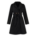 thumbnail image 5 of Women's Double-Breasted Long Coat Stylish Red Overcoat for Winter, Warm and Elegant Outerwear, 5 of 5