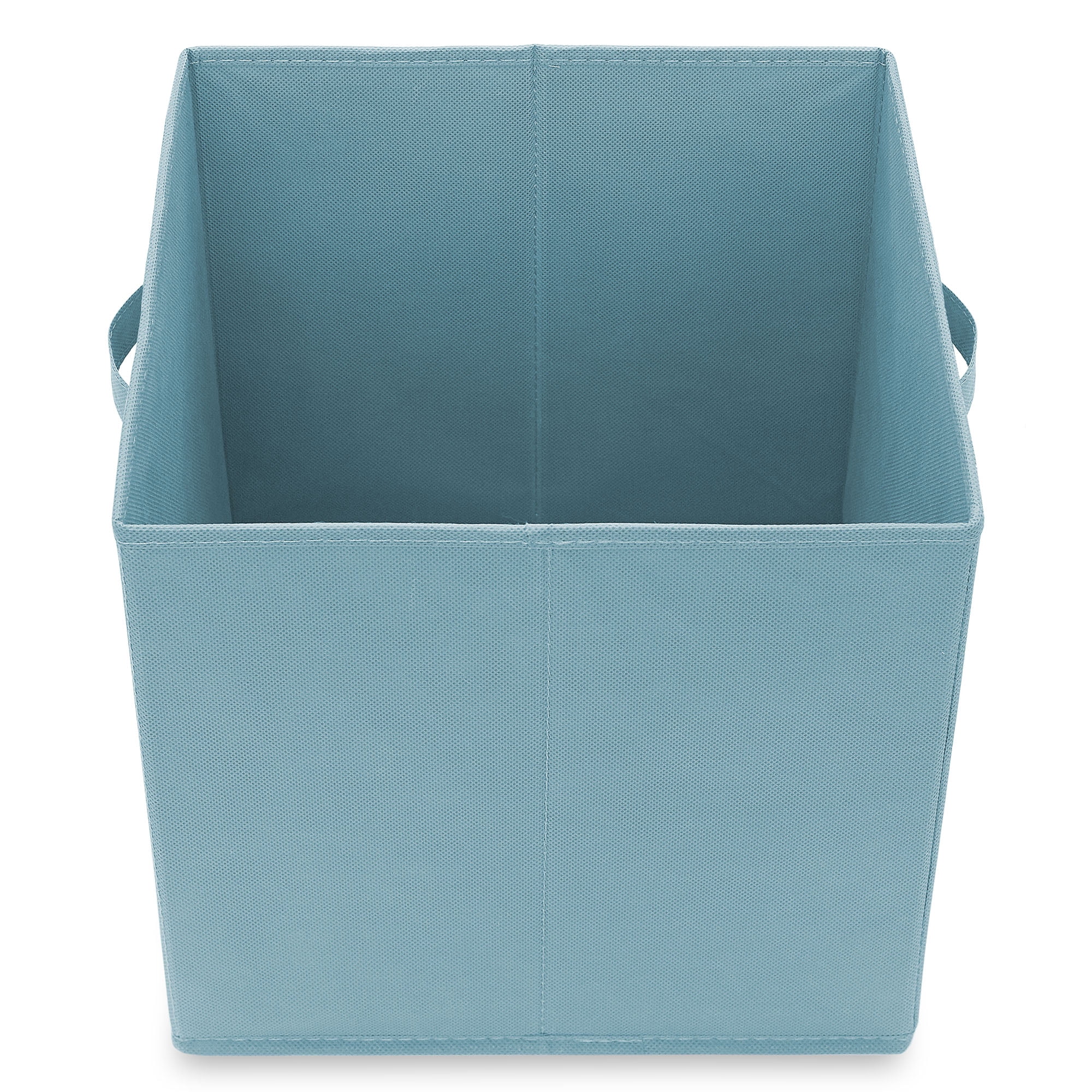 Casafield Set of 6 Fabric Storage Cube Bins, Baby Blue - 13" Collapsible Foldable Cloth Baskets for Shelves and Cubby Organizers