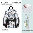 thumbnail image 5 of Police and Officer White Pattern Backpack for School, Cute School Bag with Adjustable Shoulder Straps and Padded Back, 15"x11.42"x5.5", 5 of 5