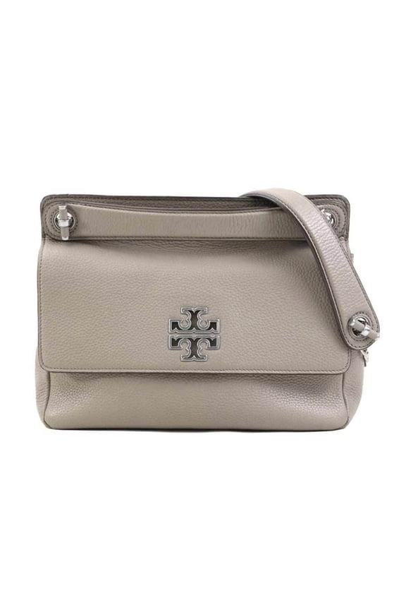 Pre-Owned Tory Burch Women's Leather Shoulder Bag in Greige (56415a) (Good)
