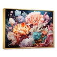thumbnail image 2 of Designart "Anemone Ballet In Pink" Coastal Coral Under Water Floater Framed Canvas Art Print, 2 of 5