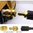 thumbnail image 3 of 1 Piece Pressure Washer Coupler M22 14mm Male Thread 1/4 Inch Quick Connector Plug Fitting 4500PSI, 3 of 6