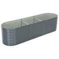 thumbnail image 5 of vidaXL Raised Garden Bed Raised Flower Bed Raised Garden Box Galvanized Steel, 5 of 18
