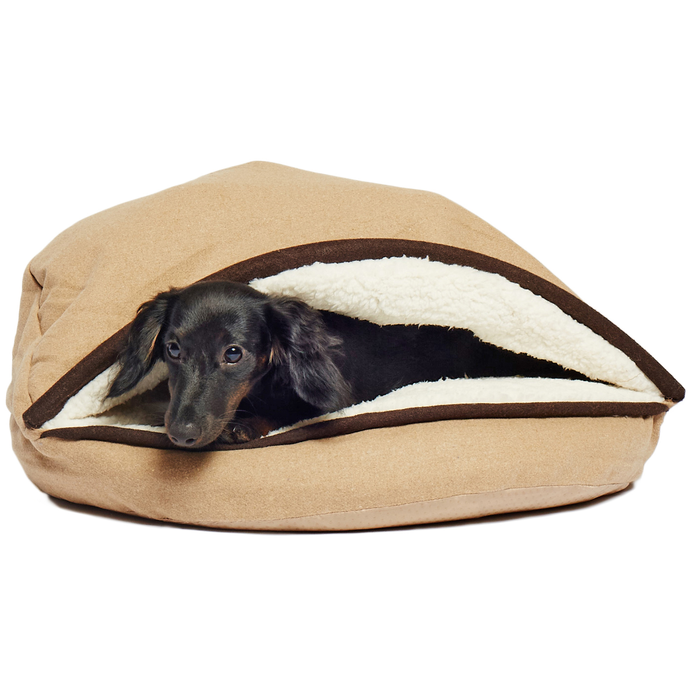 Precious Tails Plush Felt Sherpa Pet Dog Bed