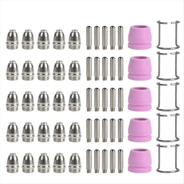 Kit de 60 Boquillas y Puntas Consumibles para Antorcha de Plasma -55 -60 de 40/50/78 A