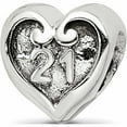thumbnail image 1 of Sterling Silver Reflections 21 Heart Bead (9.3 X 9.2) Made In India -Jewelry By Sweet Pea, 1 of 8