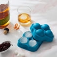 thumbnail image 4 of Bandeja para hielo Houdini, forma de esfera grande, silicona, 4 bolas, azul, 4 of 5