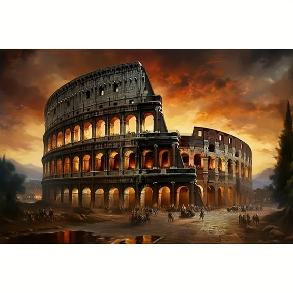Diamond Painting Kits for Adults Colosseum Theme Full Drill DIY Diamond Art for Adults Beginners Picture Art Crystal Painting for Home Wall Decor