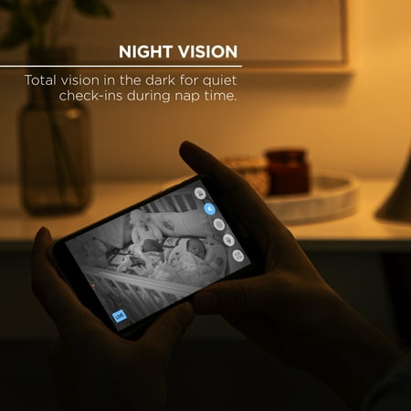 Merkury Smart 1080P Smart Indoor Security Camera with Voice Control - Requires 2.4 GHz Wi-Fi (2 pack), White