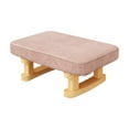 thumbnail image 1 of Reposapiés con patas de madera, reposapiés acolchado, taburete pequeño otomano, taburete corto rectangular antideslizante para cama de habitación de Rosa, 1 of 9