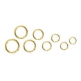 thumbnail image 4 of FRCOLOR key ring 200pcs 12x10mm Golden Spring Rings Bag Buckle Split Circle Stainless Steel Key Chain Rings,0.47"X0.47"X0.08", 4 of 4
