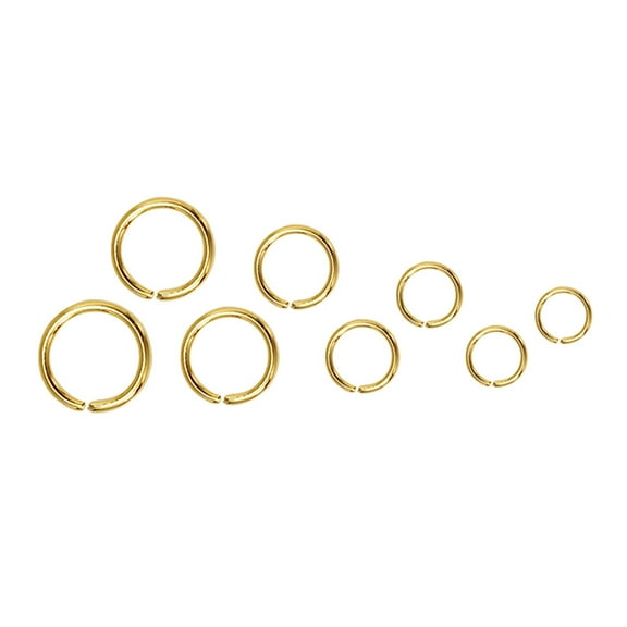 IBASETOY Split Keychain Rings Keyring Making Supplies Golden Stainless Steel 200Pcs