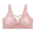 thumbnail image 1 of LLYWEY Plus Size Bras for Women on Clearance Wireless Bras Women No Padding Ladies Full Coverage Bra Style-1448 Women Support Bra Feature Adult Female T-Shirt Sports Bras Pinks 34B, 1 of 2