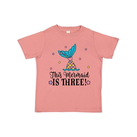 

Inktastic 3rd Birthday Mermaid Tail Girls Party Gift Toddler Toddler Girl T-Shirt