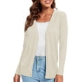 thumbnail image 3 of Urban CoCo Women's Button Down Lightweight Knit Cardigan Sweater with Pockets, 3 of 7
