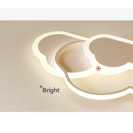 Modern LED Ceiling Light White Cloud Ceiling Light Three-Color Temperature Adjustable Cartoon Ceiling Light Close to The Ceiling Light Fixture for Living Room Bedroom Children’s Room LED Chandelier