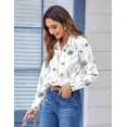 thumbnail image 5 of Zeagoo Button Down Shirts for Women Business Casual Printed Dressy Tops Long Sleeve Work Blouses Spring Shirts, 5 of 7