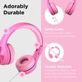 thumbnail image 3 of ¡Nuevo! LilGadgets Connect + PRO Kids Premium Volume Limited Auriculares con cable con SharePort y micrófono en línea (niños) - Rosa, 3 of 3