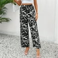 thumbnail image 2 of for Women Summer Fall Marble Graphic Loose Fit Beach Lounge Hawaiian High Waisted Tropical Straight Leg Long Leg Trousers Pants Women 2025 Clothing, 2 of 6