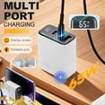thumbnail image 4 of White 65W 3 In 1 Gan Fast Charger With 2 Type C And Usb Ports For Phone Tablet Laptop Portable Wall Adapter, 4 of 8