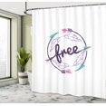 thumbnail image 4 of Ambesonne Dream Shower Curtain, Circle Arrows Plain Back Art, 69"Wx70"L, Blue Violet Pale Teal, 4 of 4
