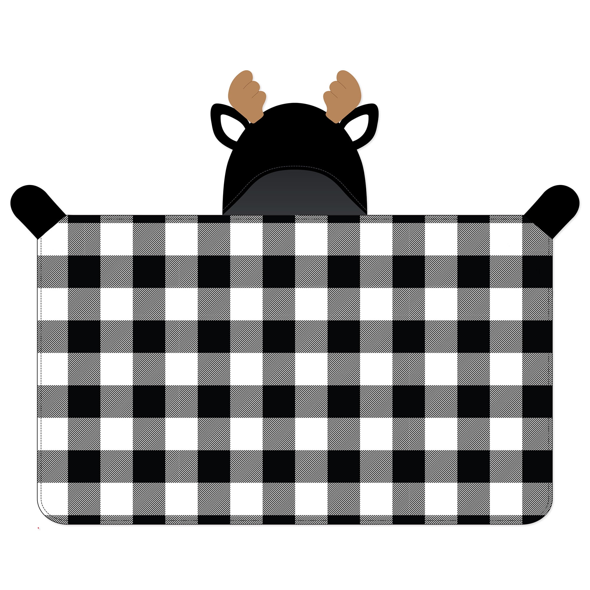 Safdie & Co. Hooded Throw Blanket 30" x 50" Nordic Moose Ultra Soft