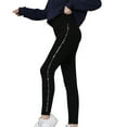 thumbnail image 2 of NAFUU Women's Casual Leggings Pants Rhinestone Black Leggings Side Skinny Pants Black Tights High Waisted Athletic Gym Yoga Ankle Pants Stretch Leggings, 2 of 8