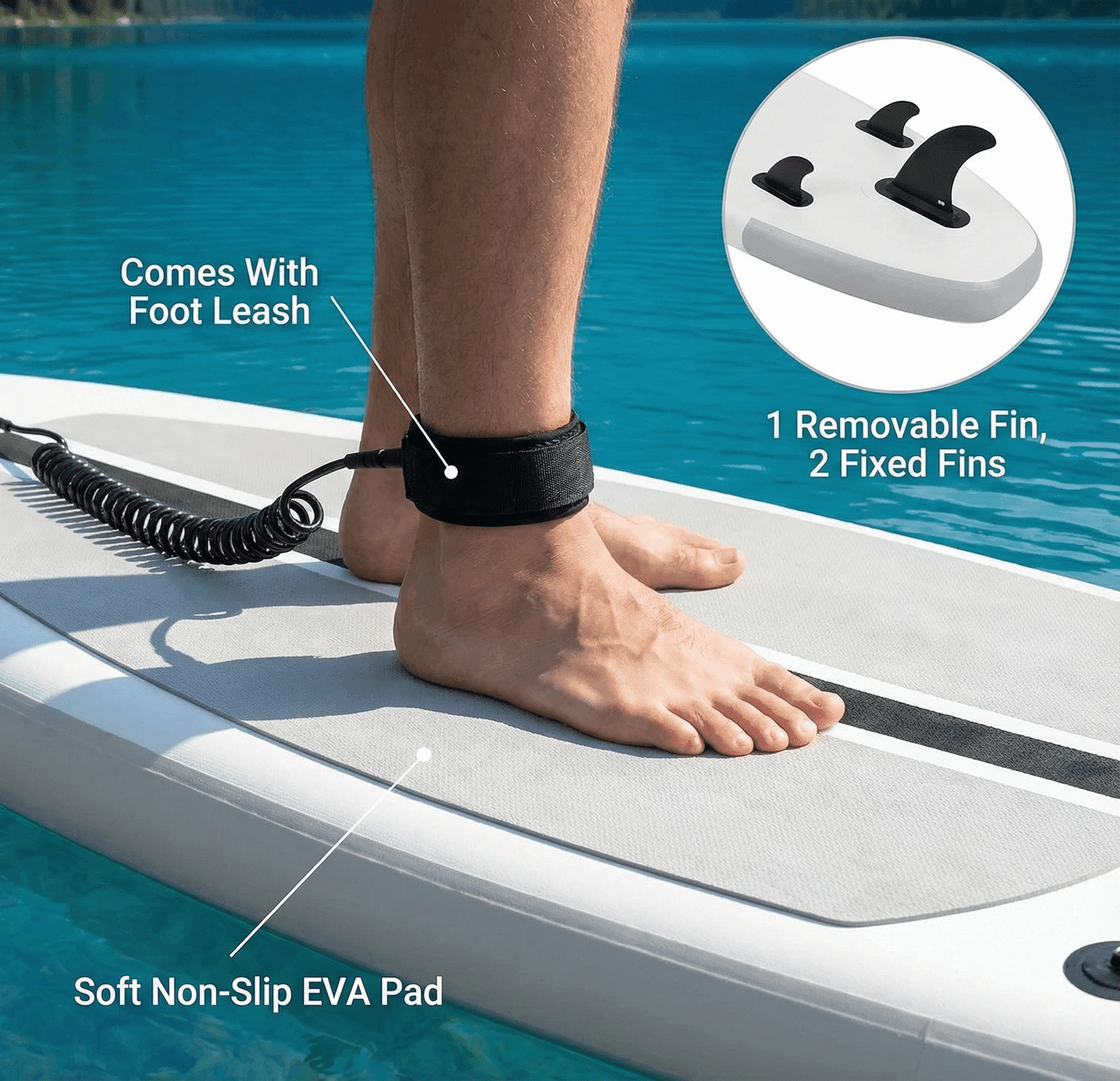TLSUNNY 10ft Inflatable Stand up Paddle Board 5.9'' Thick SUP Paddle Board with Premium SUP Accessories