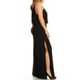thumbnail image 4 of eVogues Plus Size Maxi Length Halter Jumpsuit Black, 4 of 6