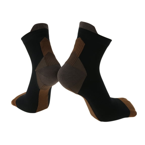 Unique Bargains Cycling Socks Absorb Sweat Outdoor Bike Socks Black Brown Size XL Neutral and Universal 1 Pair Color Matching