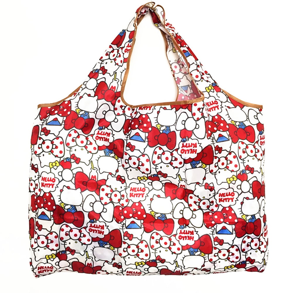 Hello Kitty Eco Foldable Shopping Nylon Bag Reusable Grocery Recycle Tote Bag 